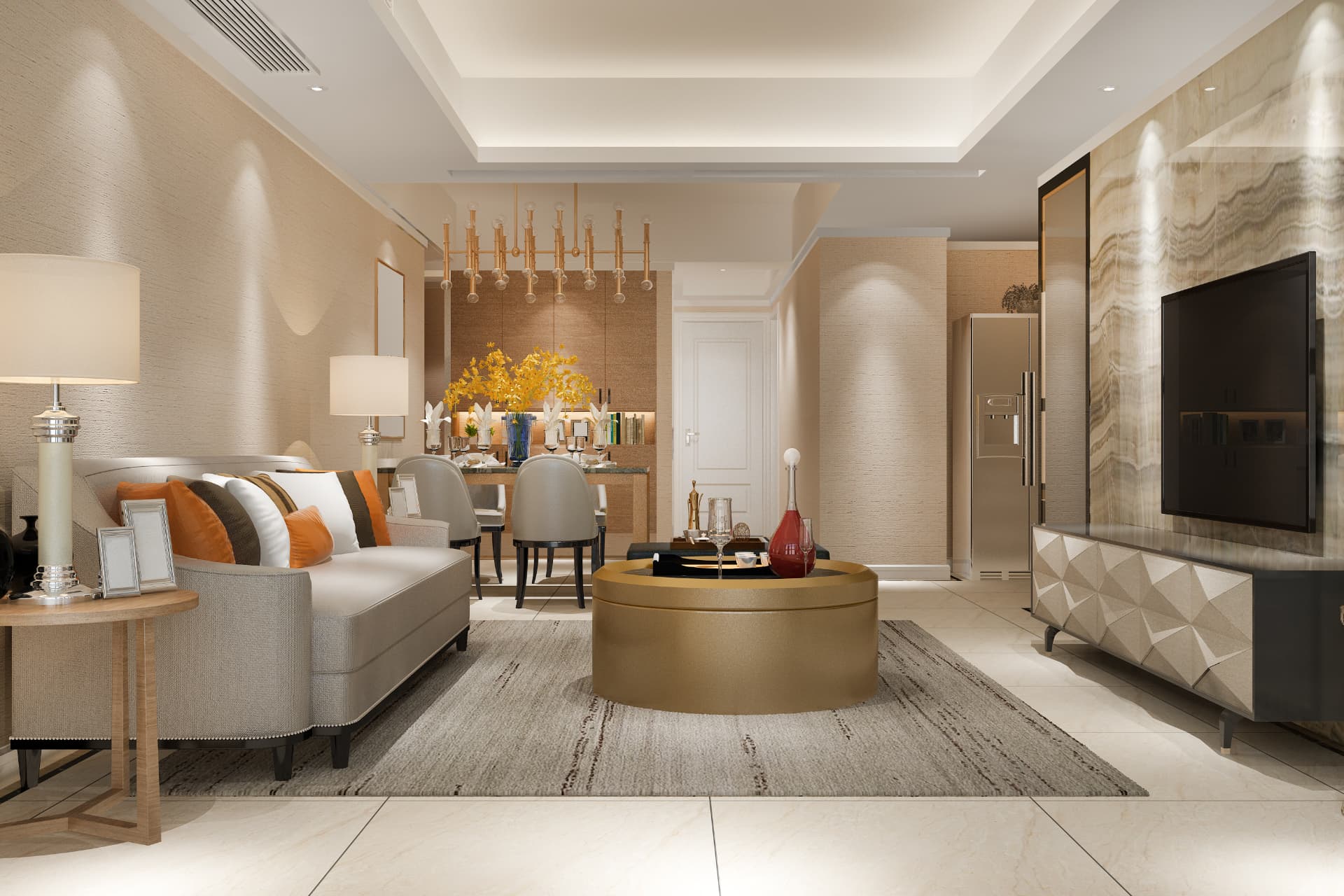 Warm natural living room interior by Viona Interiors